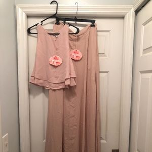 Crop Top/ Maxi Skirt Show Me Your MuMu Bridesmaid Dress